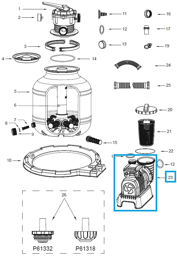 Bestway® Spare Part Motor for Flowclear™ sand filter unit  (58486 | EU)