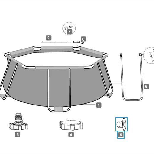 Bestway® Spare Part Stopper plug set (gray / Ø 32mm / 2 pieces) for various pools Bestway® Spare Part Stopper plug set (gray / Ø 32mm / 2 pieces) for various pools