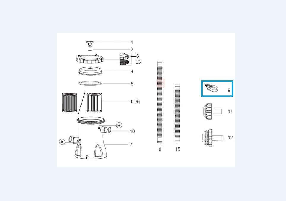 Bestway® Ersatzteil-Set Schlauchklemme (4 Stück / Ø 32 mm)
