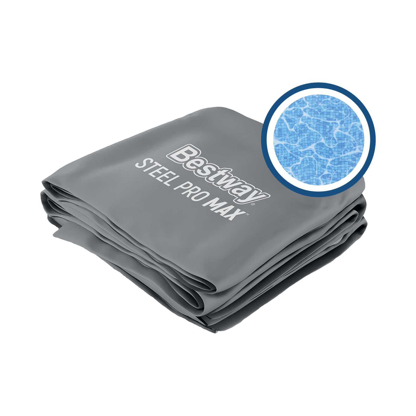 Bestway® Ersatzteil Poolfolie (grau) für Steel Pro MAX™ Pool 549 x 274 x 122 cm, eckig