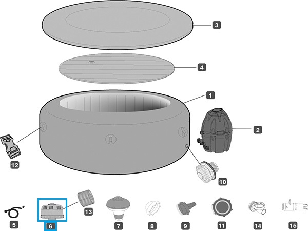 Bestway® Spare Part Filter Set (Not Including Cartridge) for Lay-Z-Spa™ Bestway® Spare Part Filter Set (Not Including Cartridge) for Lay-Z-Spa™