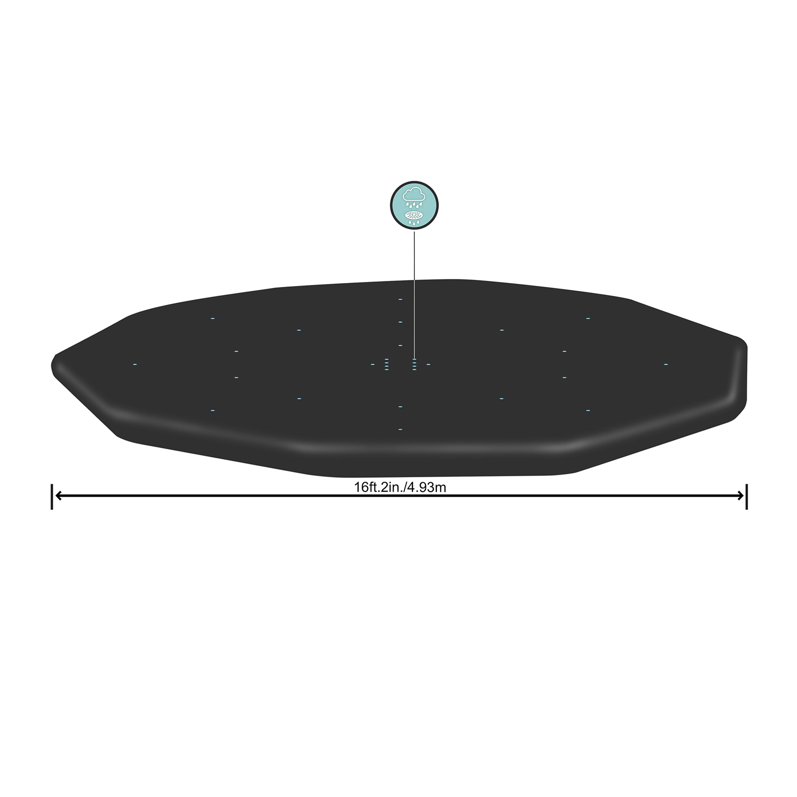 Bestway® Spare Part Pool cover (black) for Power Steel™ and Steel Pro MAX™ pools Ø 549 cm, round Bestway® Spare Part Pool cover (black) for Power Steel™ and Steel Pro MAX™ pools Ø 549 cm, round