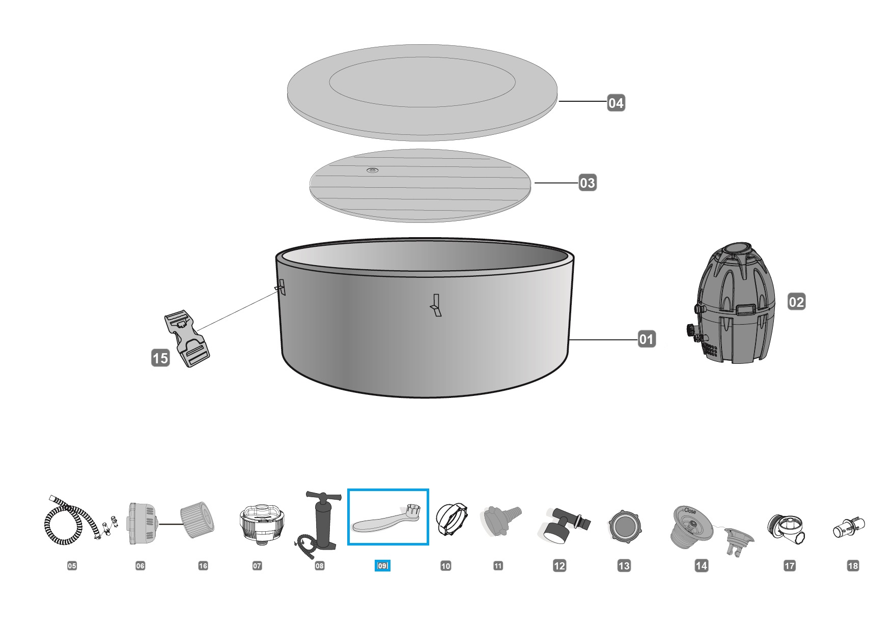 Bestway® Spare Part Wrench (brown) for LAY-Z-SPA® Helsinki / St. Moritz AirJet™ whirlpools Bestway® Spare Part Wrench (brown) for LAY-Z-SPA® Helsinki / St. Moritz AirJet™ whirlpools