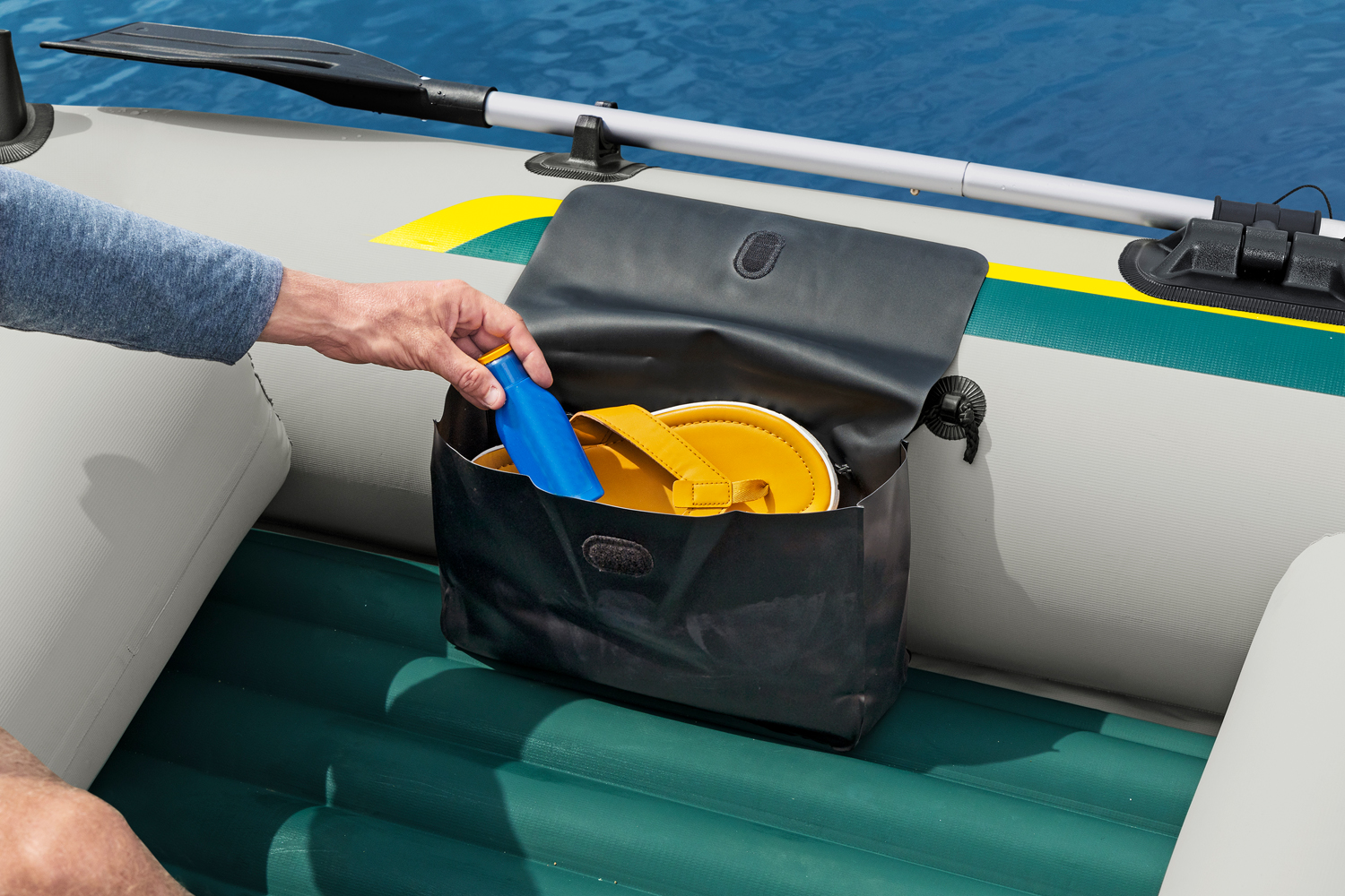 Hydro-Force™ Schlauchboot Komplett-Set Ranger Elite™ X4 320 x 148 x 47 cm