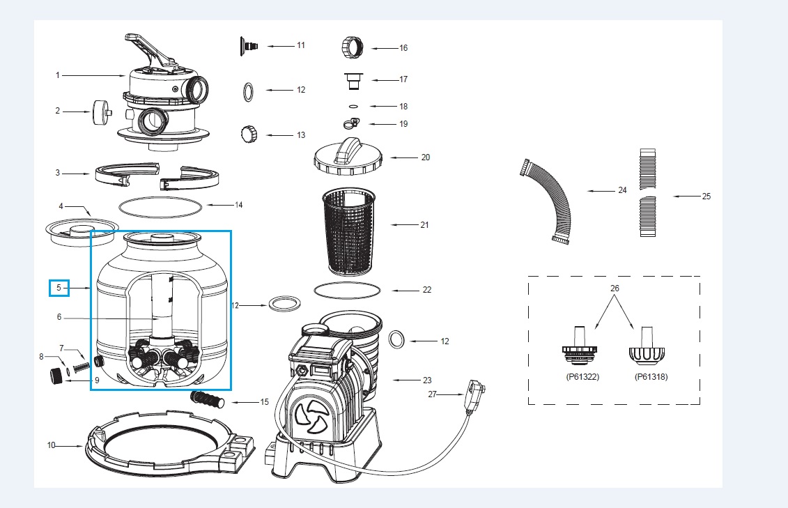 Bestway® Spare Part Tank for Flowclear™ sand filter unit  (58499 | EU)