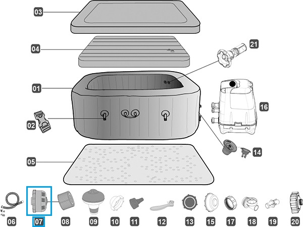 Bestway® Spare Part Filter Set (Not Including Cartridge) for Lay-Z-Spa™ Bestway® Spare Part Filter Set (Not Including Cartridge) for Lay-Z-Spa™