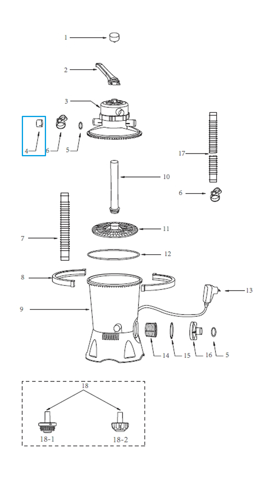 Bestway® Spare Part Stopper (grey) for Flowclear™ Sand filter unit  (3.028 l/h | 2023 ) Bestway® Spare Part Stopper (grey) for Flowclear™ Sand filter unit  (3.028 l/h | 2023 )