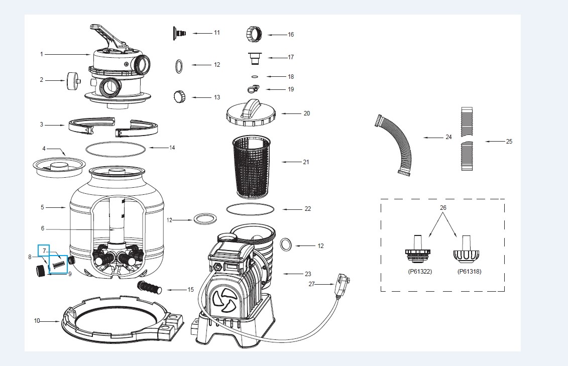Bestway® Spare Part Filter canister for various Flowclear™ sandfilter units