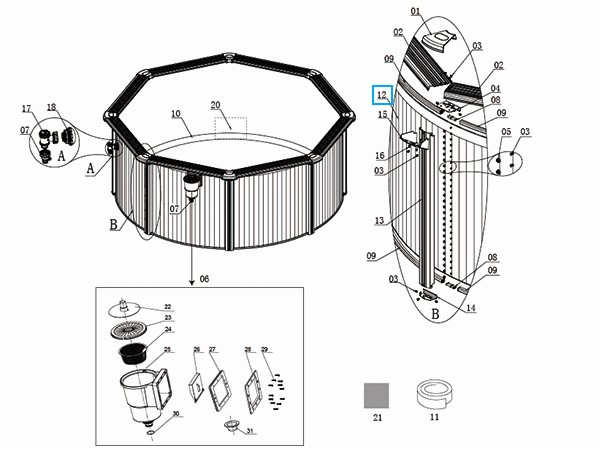 Bestway® Spare Part Steel wall for Hydrium™ Splasher pool Ø 300 x 120 cm, round Bestway® Spare Part Steel wall for Hydrium™ Splasher pool Ø 300 x 120 cm, round
