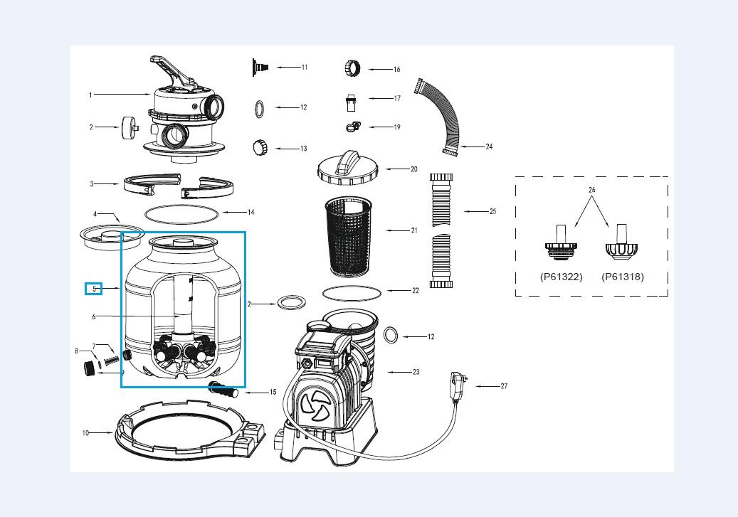 Bestway® Spare Part Tank for Flowclear™ sand filter unit (58486 | EU, 58497 | GS)
