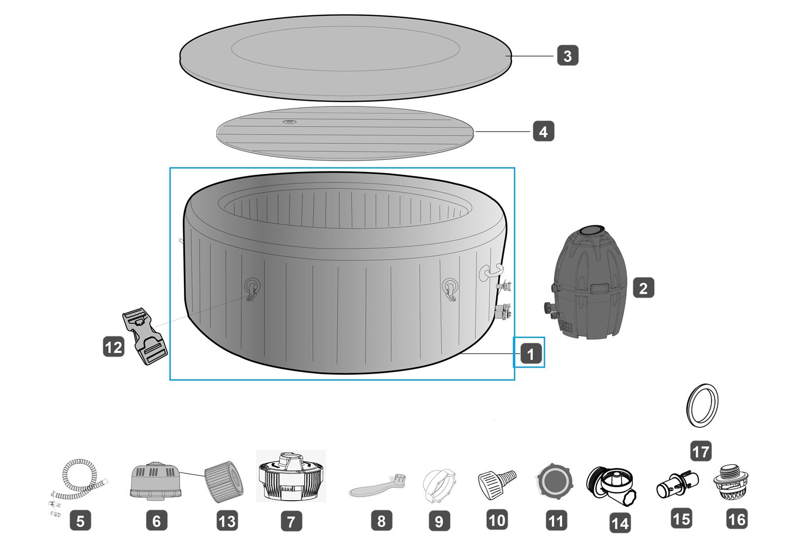 Bestway® Spare Part Liner for Lay-Z-Spa™ St.Moritz AirJet™ 216cm x 71cm