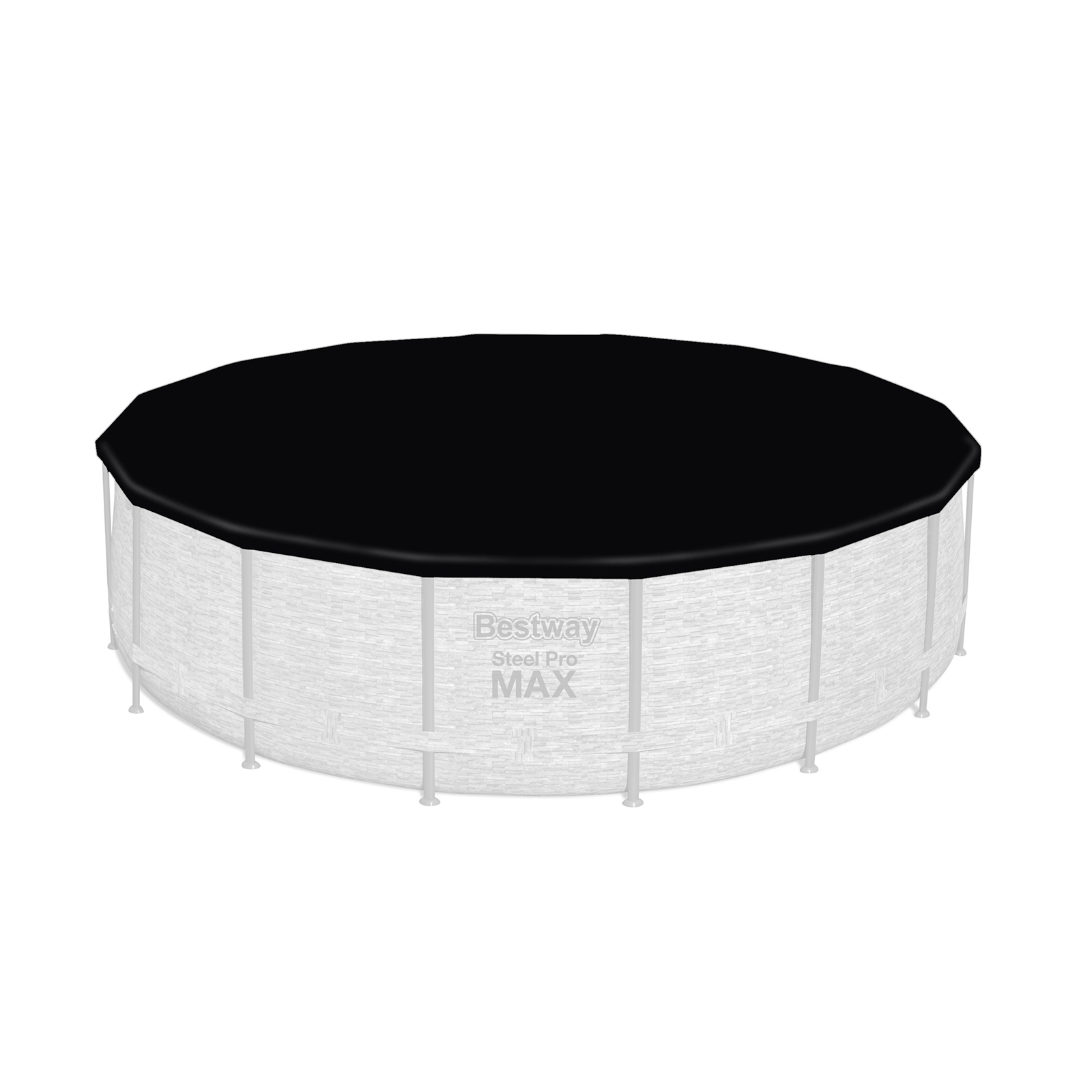 Bestway® Spare Part Pool cover (black) for Power Steel™ and Steel Pro MAX™ pools Ø 549 cm, round Bestway® Spare Part Pool cover (black) for Power Steel™ and Steel Pro MAX™ pools Ø 549 cm, round