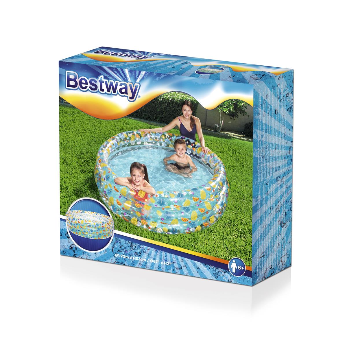 Bestway® ?67" x H21"/?1.70m x H53cm Tropical Play Pool
