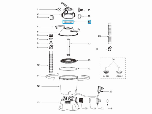 Bestway® Spare Part Top seal for Flowclear™ sand filter unit (exept 7.571 / 8.237 l/h) Bestway® Spare Part Top seal for Flowclear™ sand filter unit (exept 7.571 / 8.237 l/h)