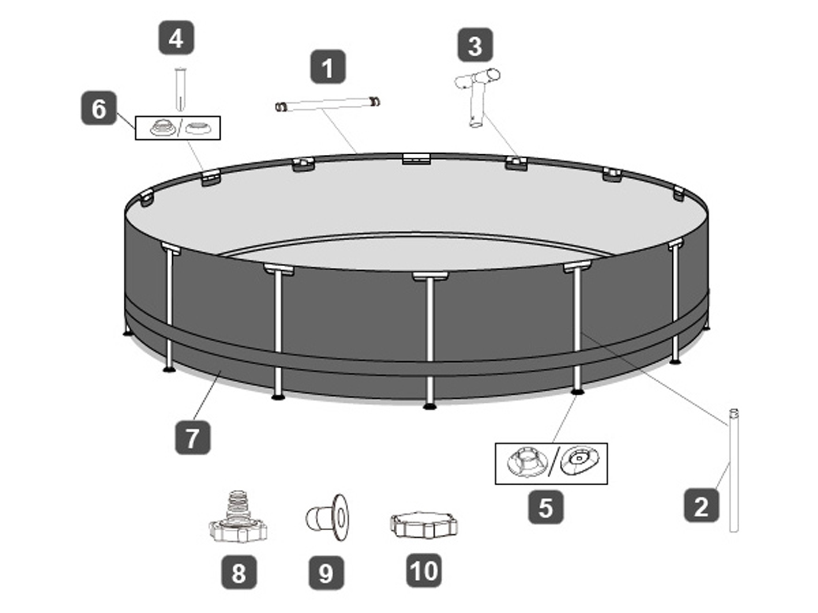 Power Steel 14' x 42"/4.27m x 1.07m  Pool Liner