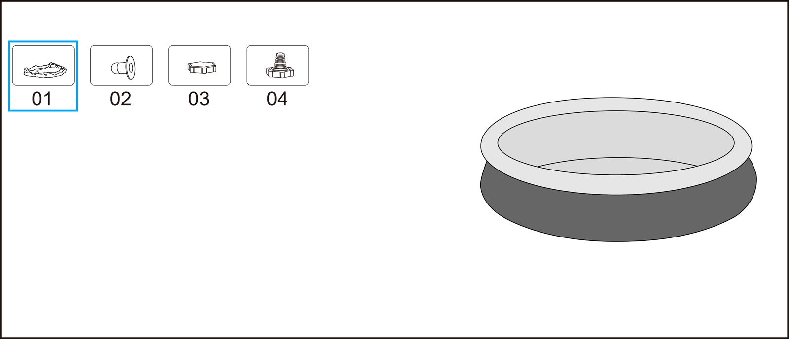 Bestway® Ersatzteil Poolfolie (blau) für Fast Set™ Pool, 305 x 76 cm, rund Bestway® Ersatzteil Poolfolie (blau) für Fast Set™ Pool, 305 x 76 cm, rund