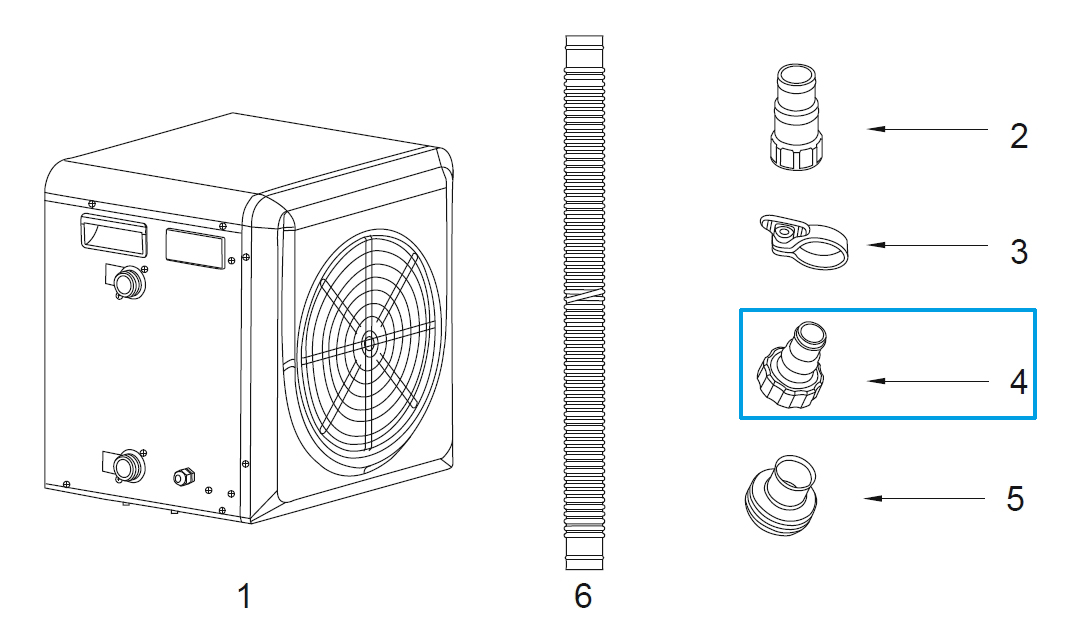 Bestway® Spare Part Drain valve adapter for Flowclear™ Saltwater salt water unit & 4KW pool Heater Bestway® Spare Part Drain valve adapter for Flowclear™ Saltwater salt water unit & 4KW pool Heater