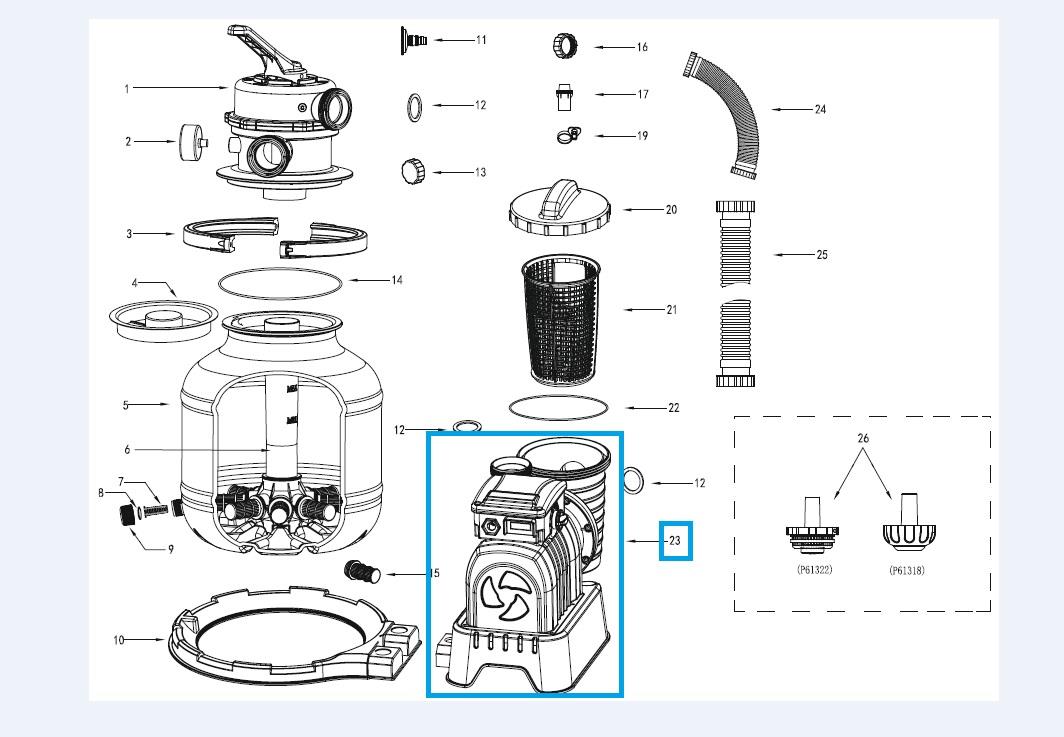 Bestway® Spare Part Motor for Flowclear™ sand filter unit  (5.678 l/h | P61989 | EU)
