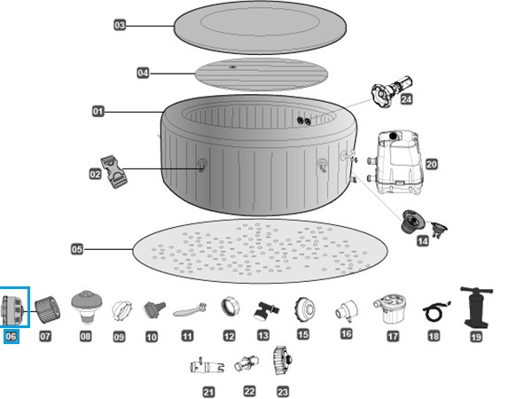 Bestway® Spare Part Filter Set (Not Including Cartridge) for Lay-Z-Spa™ Bestway® Spare Part Filter Set (Not Including Cartridge) for Lay-Z-Spa™