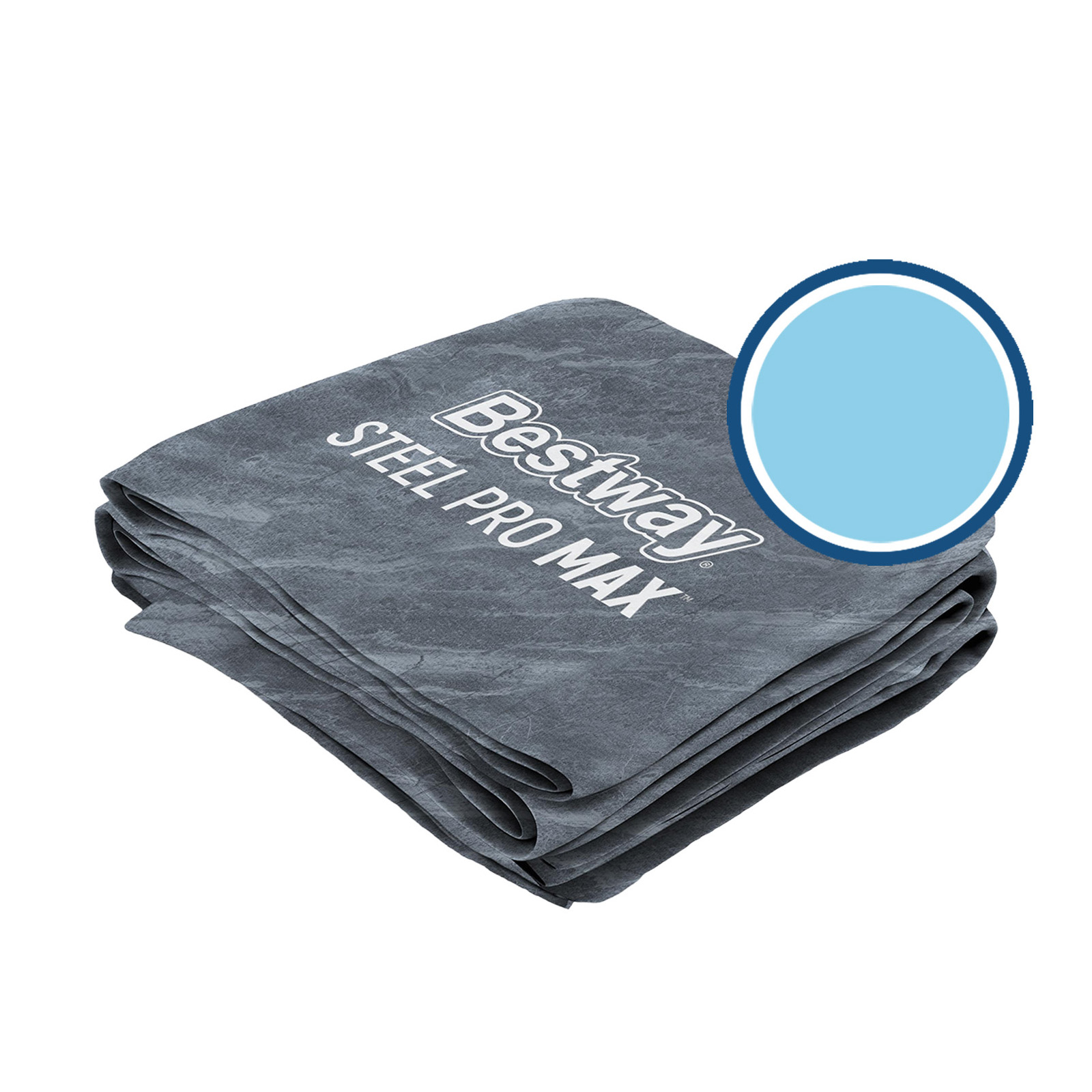 Bestway® Ersatzteil Poolfolie Mamor-Optik (schiefergrau) für Steel Pro MAX™ Pool 412 x 201 x 122 cm, eckig