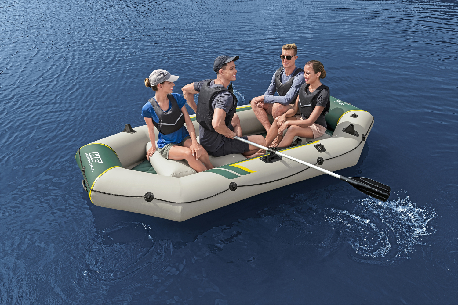 Hydro-Force™ Schlauchboot Komplett-Set Ranger Elite™ X4 320 x 148 x 47 cm