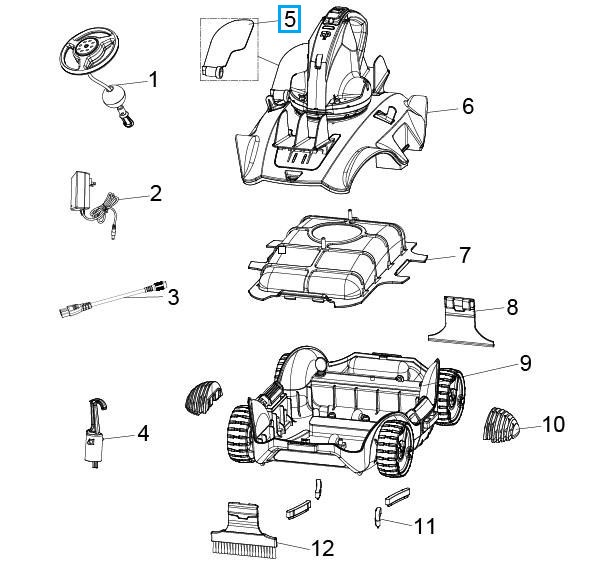 Bestway® Spare Part Side flap (orange / white) Flowclear™ Aquatonix pool robot (58482) Bestway® Spare Part Side flap (orange / white) Flowclear™ Aquatonix pool robot (58482)