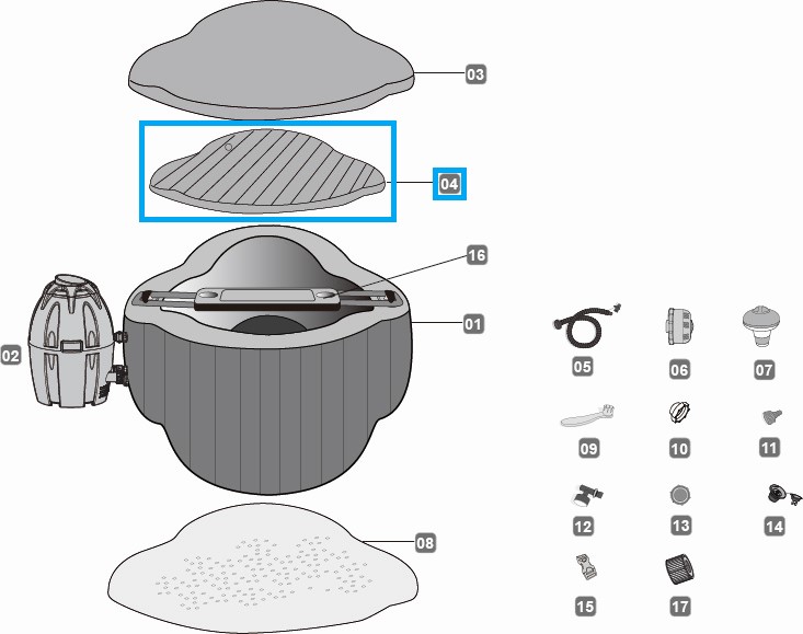 Bestway® Spare Part Inflatable cover for Lay-Z-Spa Siena