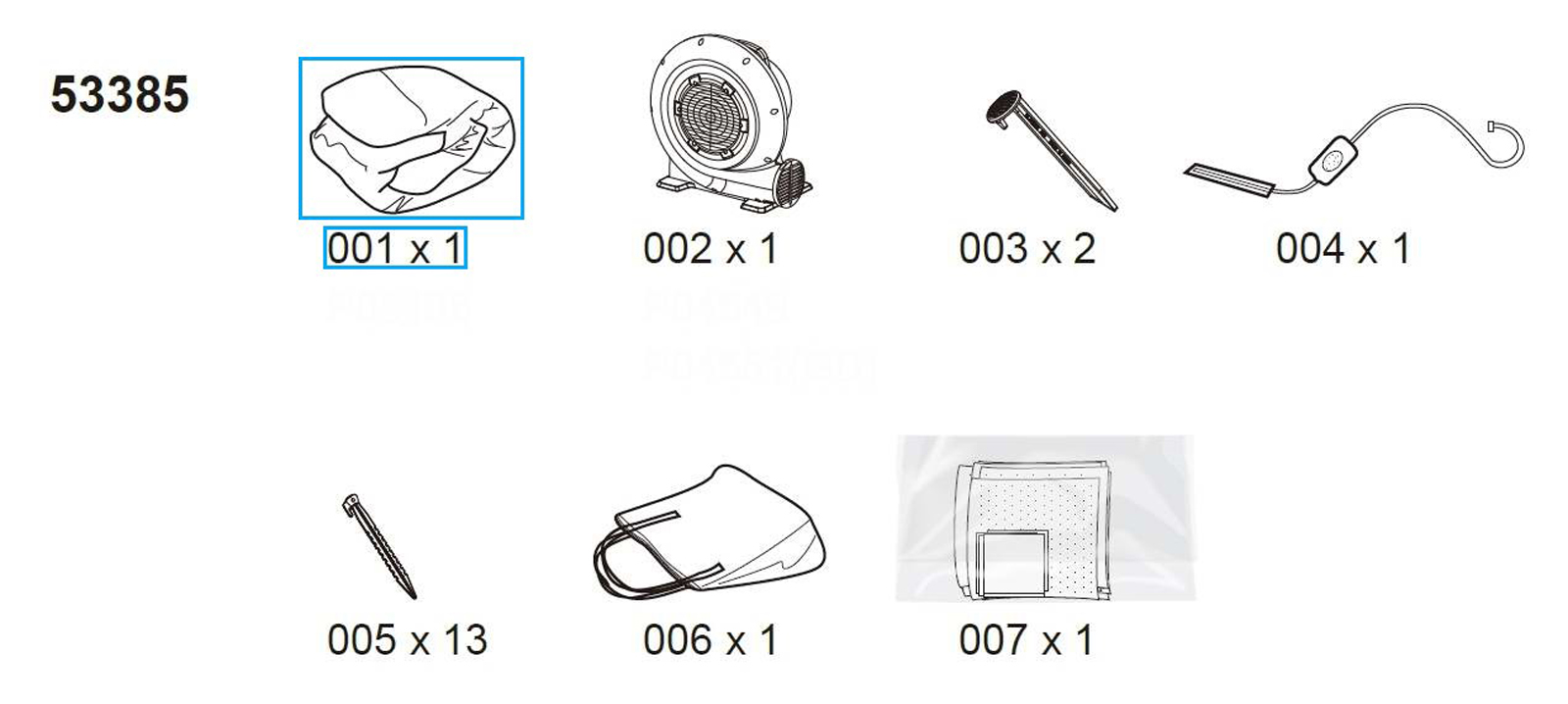 Bestway® Spare Part H2OGO!® Waterpark Tidal Tower (body only) 565 x 373 x 265 cm