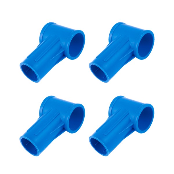 Bestway® Spare Part T-connector set (blue / 4 pieces) for various Steel Pro™ frame pools, angular